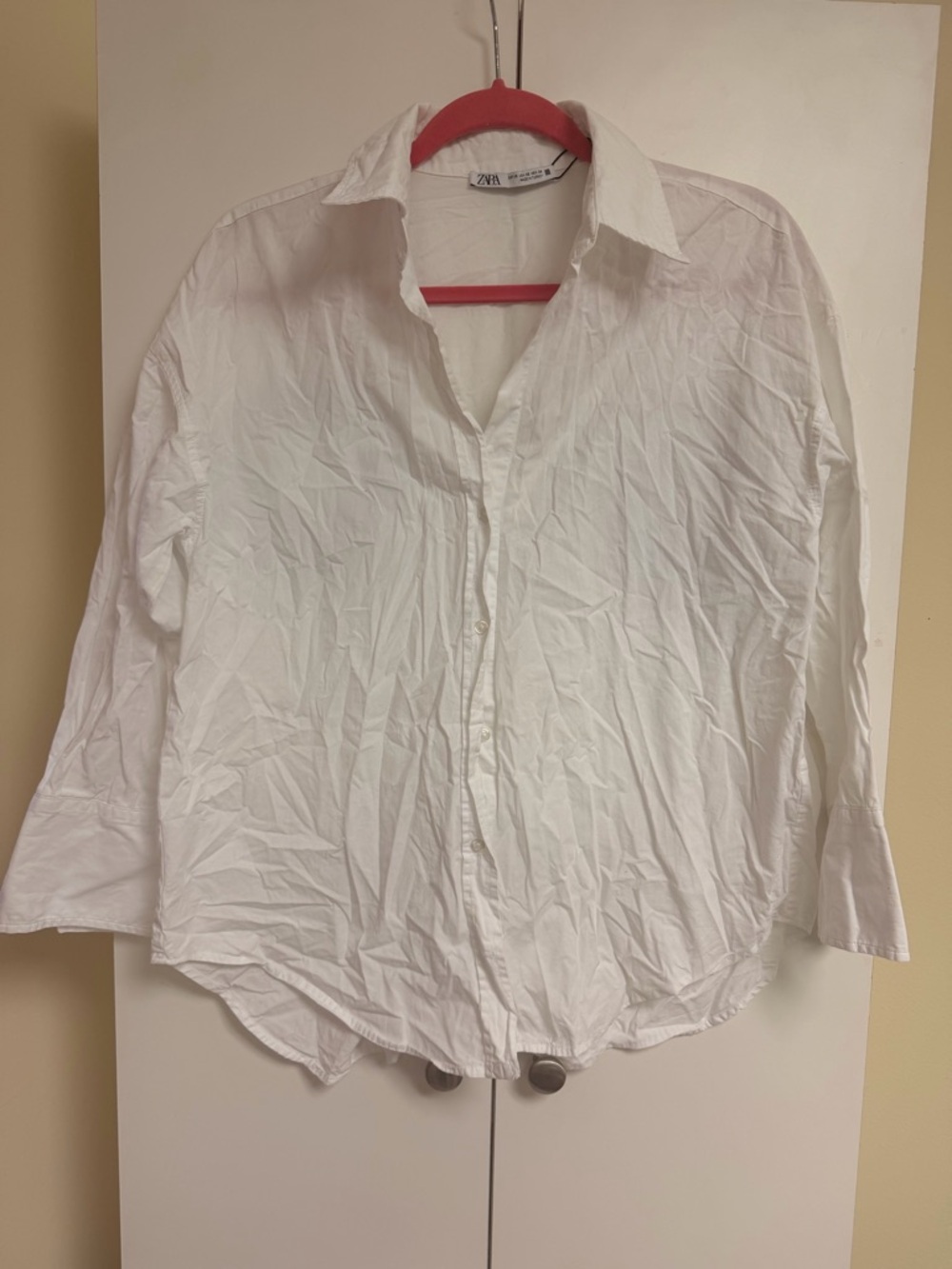 Zara XS Classic White Button-Up Shirt